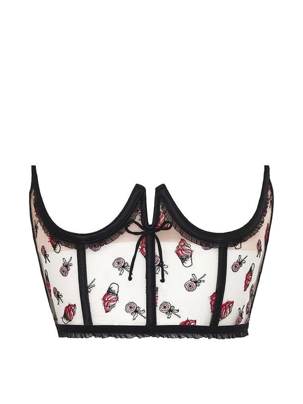 For Love & Lemons Corset Top Rosie Ice Cream With Bow
